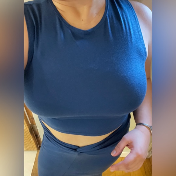 REFORMATION The Rylan Knit Two Piece Set Crop Tank Top Maxi Slit Skirt Sexy - Picture 6 of 15